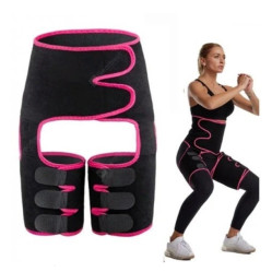 Обтягуючий пояс для схуднення та корекції фігури adjustable one piece waist band (рожевий, жовтий, чорний) (M, XL)