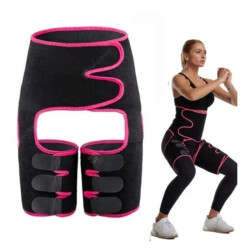 Обтягуючий пояс для схуднення та корекції фігури adjustable one piece waist band (рожевий, жовтий, чорний) (M, XL)