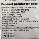 Ліхтарик ручний на сонячній батереї та аккамуляторі з USB зарядкою з функцією павербанка на 2000 mAh Червоний Red Ліхтарик ручний на сонячній батереї та аккамуляторі з USB зарядкою з функцією павербанка на 2000 mAh Червоний Red