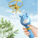 Генератор мильних бульбашок Bubble Toy баббл тієї бульбашкова машина з літаючим пропелером Блакитний