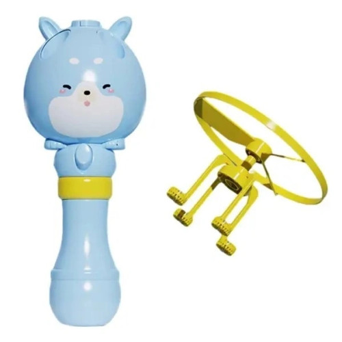 Генератор мильних бульбашок Bubble Toy баббл тієї бульбашкова машина з літаючим пропелером Блакитний