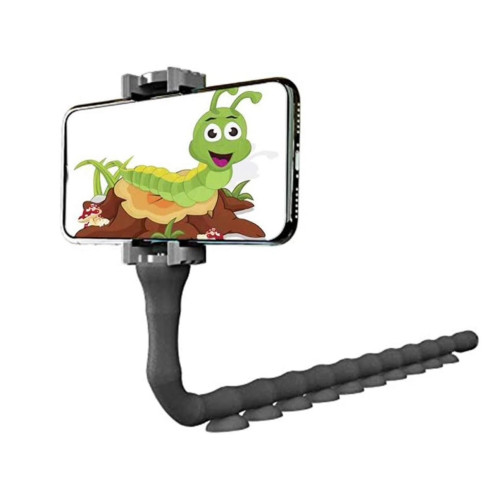 Гнучкий тримач для телефона з присосками Cute Worm Lazy Holder ЧОРНИЙ, Тримач для смартфона