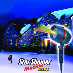 Проектор новорічний вуличний лазерний Star Shower (Малюнок: точки візерунки. Червоний, синій кольори лазера)