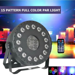 Світлодіодний проектор (RGB підсвічування) Pattern Par Light Led з пультом (Малюнок: квіти, червоний, синій, зелений)