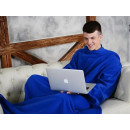 Ковдра плед з рукавами Флісовий синій 180*140 см Snuggie