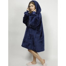 Толстовка-плед з капюшоном Huggle Hoodie Ultra Plush Blanket Oversize Синій Tan_320