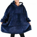 Толстовка-плед з капюшоном Huggle Hoodie Ultra Plush Blanket Oversize Синій Tan_320