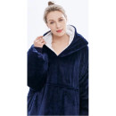 Толстовка-плед з капюшоном Huggle Hoodie Ultra Plush Blanket Oversize Синій Tan_320