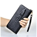 Чоловічий гаманець портмоне - клатч ALLIGATOR bag ZQ850 | Чорний! Знижка