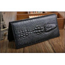 Чоловічий гаманець портмоне - клатч ALLIGATOR bag ZQ850 | Чорний! Знижка