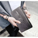 Чоловічий гаманець портмоне - клатч ALLIGATOR bag ZQ850 | Чорний! Знижка
