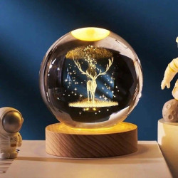 Світильник кришталева куля 3D - Олень