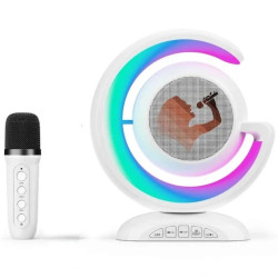 Караоке-лампа, мікрофон, бездротова bluetooth колонка, будильник