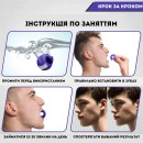 Тренажер Еспандер для щелепи вилиць обличчя 13кг - 22кг Блакитний