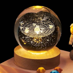 Світильник кришталева куля 3D - Сонячна система