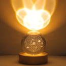 Декоративний 3D куля нічник лампа кришталевий Сонячна система Led світильник USB з підсвічуванням GS227