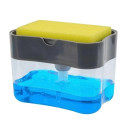 Натискний дозатор Soap Pump & Sponge Caddy для миючого засобу з підставкою для губки Натискний дозатор Soap Pump & Sponge Caddy для миючого засобу з підставкою для губки