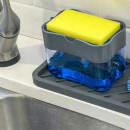 Натискний дозатор Soap Pump & Sponge Caddy для миючого засобу з підставкою для губки Натискний дозатор Soap Pump & Sponge Caddy для миючого засобу з підставкою для губки