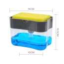 Натискний дозатор Soap Pump & Sponge Caddy для миючого засобу з підставкою для губки Натискний дозатор Soap Pump & Sponge Caddy для миючого засобу з підставкою для губки