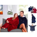 Толстовка-плед з капюшоном Huggle Hoodie Ultra Plush Blanket, червона для максимального комфорту та тепла