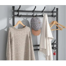 Вішалка для одягу в передпокій/полиця New simple floor clothes, чорна MBm32/вішалка з полицями для взуття