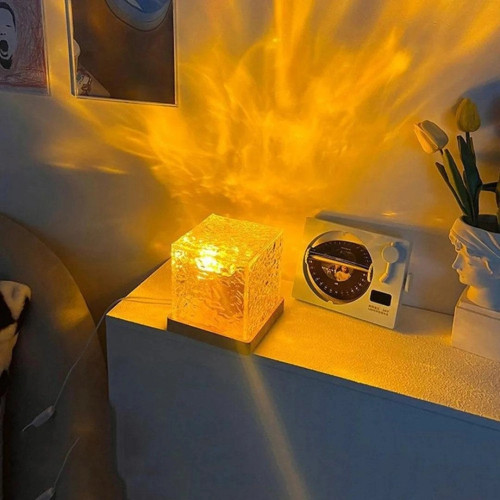 Світильник + нічник настільний (акумулятор + мережа) Rgb 16 кольорів з ефектом водяної брижі 33161/2401/2256