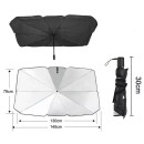 Автомобільна парасолька на лобове скло Car Umbrellas Чорна 75см*145см