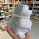 Великий Пухнастий антистрес-котик із перлами "Pinch Family" – Сірий Великий Пухнастий антистрес-котик із перлами "Pinch Family" – Сірий