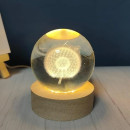 Світильник кришталева куля 3D - Кульбаба