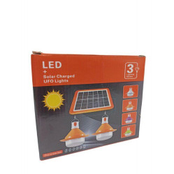 Фонарик Solar (две лампы)  (лампы цвет окраски: оранжевый белый, зеленый, фиолетовый) от солнечной панели