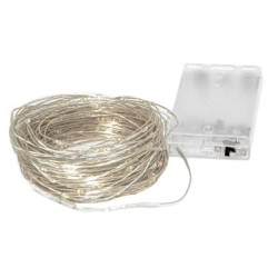 Гирляндана батарейках  ( 3 батарейки AA) 100 Led. 10 м.  Холодный свет.