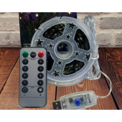 Светодиодная лента USB 20 м.    свет  RGB. Дискотека (8  режимов)