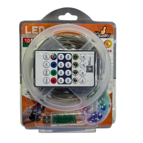 Светодиодная лента USB 10 м.   свет  RGB. Дискотека  (8 режимов)