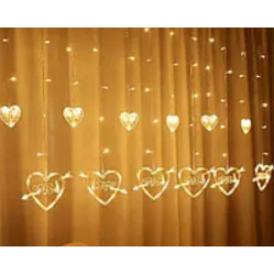 Гирлянда Сердце Love с сердечками теплый свет