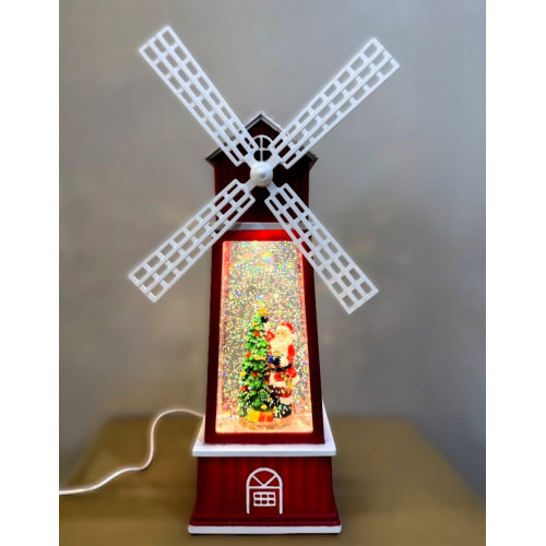 Музична снігова куля "Голландський вітряк" з LED-підсвіткою та обертанням