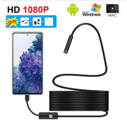 Эндоскоп Y102 HD 7 мм. з підсвіткою 3 в 1 Micro USB, Type-C і USB, 5 м.