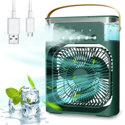 Міні кондиціонер-вентилятор AIR COOLER FAN 3в1 - зволоження, ароматизація, охолодження повітря, 10 Вт, USB Type-C
