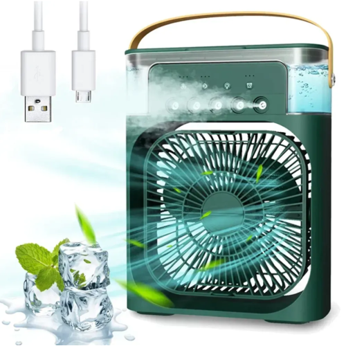 Міні кондиціонер-вентилятор AIR COOLER FAN 3в1 - зволоження, ароматизація, охолодження повітря, 10 Вт, USB Type-C