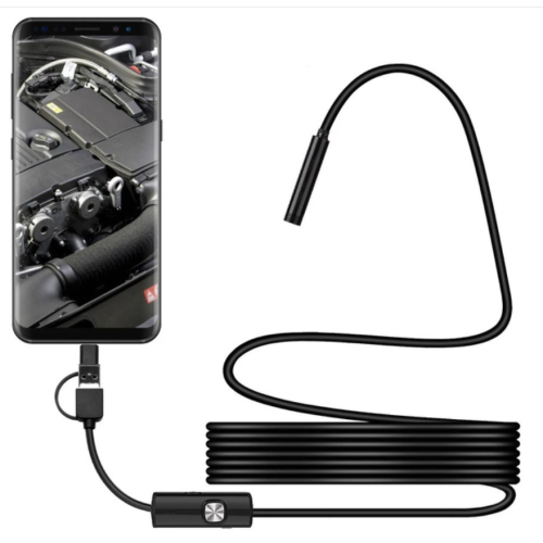 Эндоскоп Y102 HD 7 мм. з підсвіткою 3 в 1 Micro USB, Type-C і USB, 3,5 м.